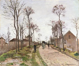 Die Straße nach Saint Cyr in Louveciennes, ca. 1870